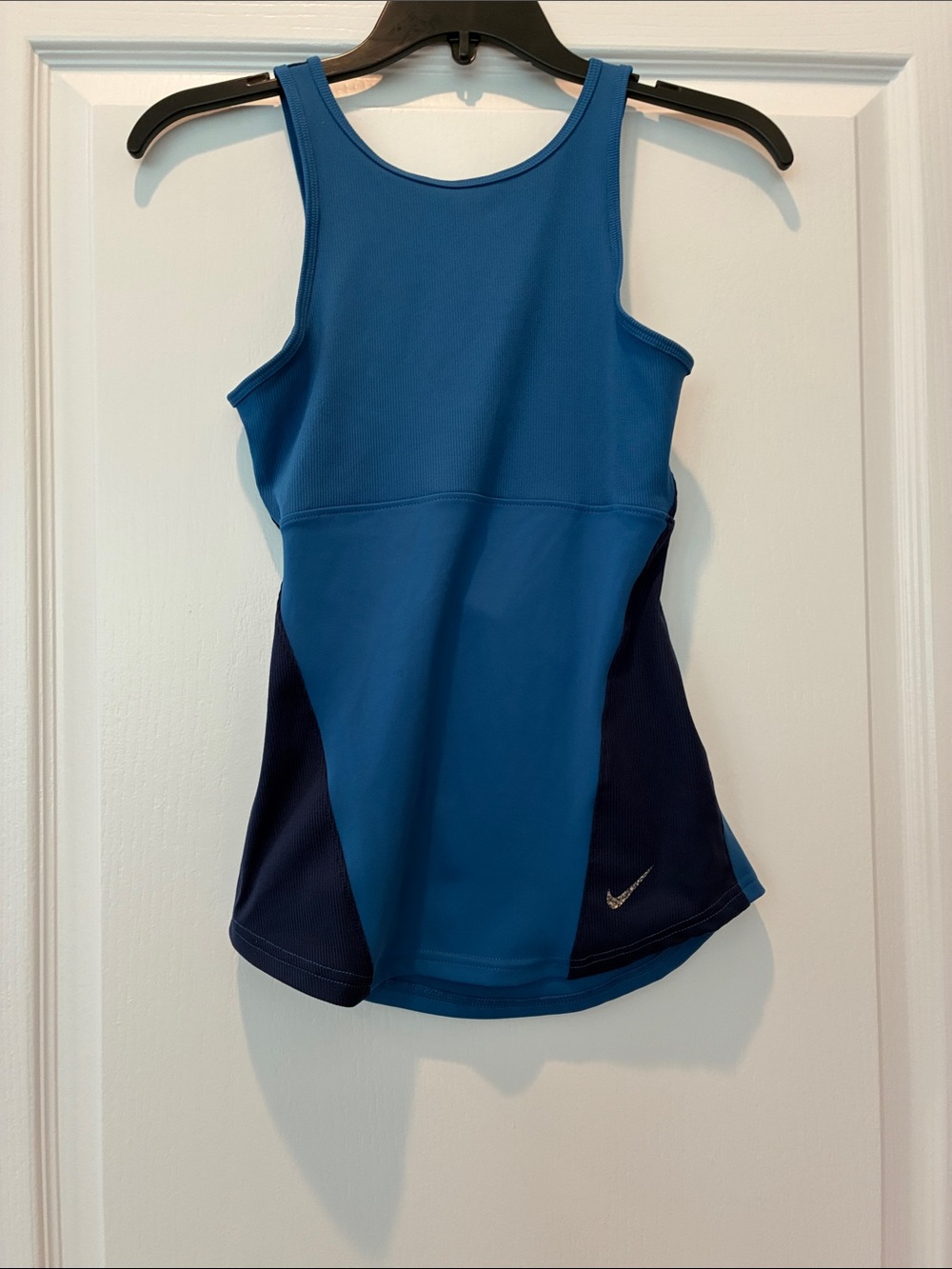 Nike Blue Colorblock Athletic Tank Top